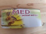 Samolepící etiketa - med (smíšený květový) zelená 
