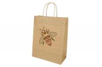 Taška papírová - malá -19x21 cm - včela 